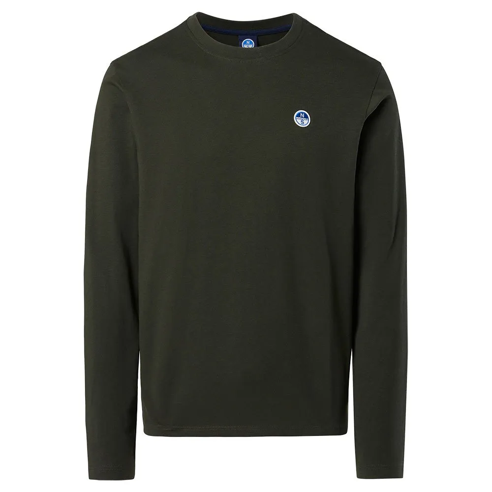 Купить North sails 692971-0440-XL Футболка с длинным рукавом Basic Bollo Черный Forest Green XL 7ft.ru в интернет магазине Семь Футов