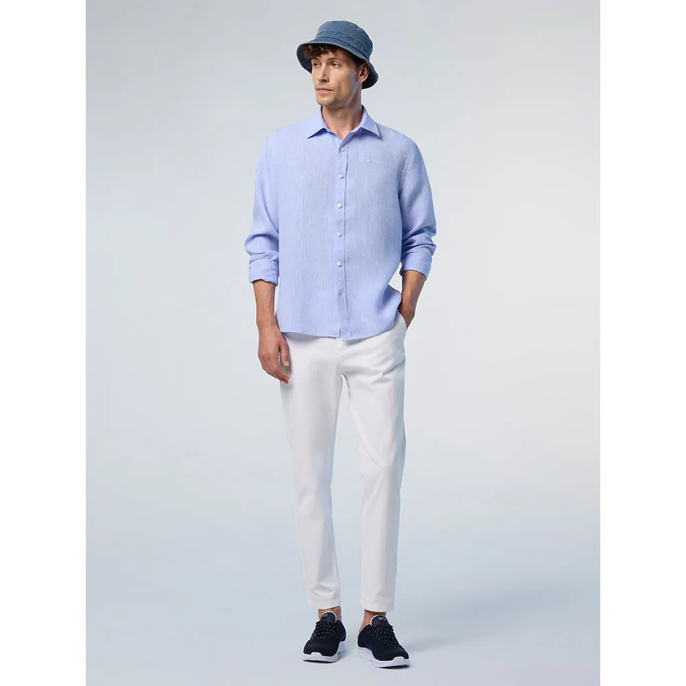 Купить North sails 664368-0757-S Рубашка с длинным рукавом 664368 Фиолетовый Light Blue S 7ft.ru в интернет магазине Семь Футов