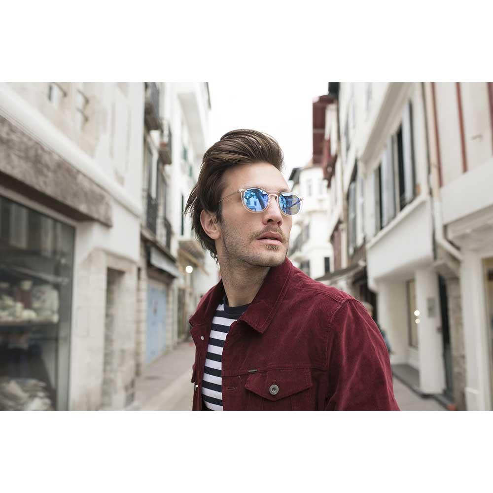 Купить Ocean sunglasses 20.22 поляризованные солнцезащитные очки Berlin Blue Sky Mirror Transparent White / Metal Gold Temple/CAT2 7ft.ru в интернет магазине Семь Футов