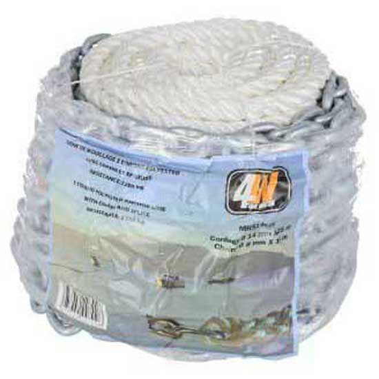 Купить 4water MR510061 30 m 10 mm Набор веревок с цепью 6 mm 10 m White / Grey 7ft.ru в интернет магазине Семь Футов