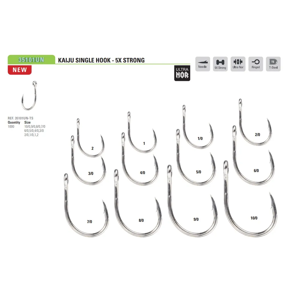 Купить Mustad 35101UN-TS-6/0-5U Однобородный крючок с бородкой Kaiju Single Ring Серебристый Titan Steel 6/0 7ft.ru в интернет магазине Семь Футов
