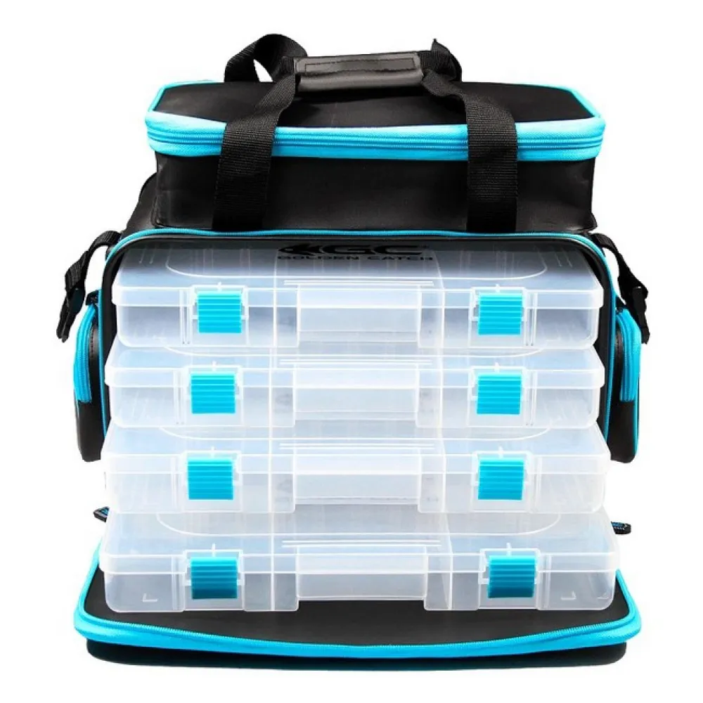 Купить Golden catch 7139005 кормовой мешок EVA 4 Box Black / Light Blue 40x20x12 38 x 23 x 31 cm 7ft.ru в интернет магазине Семь Футов