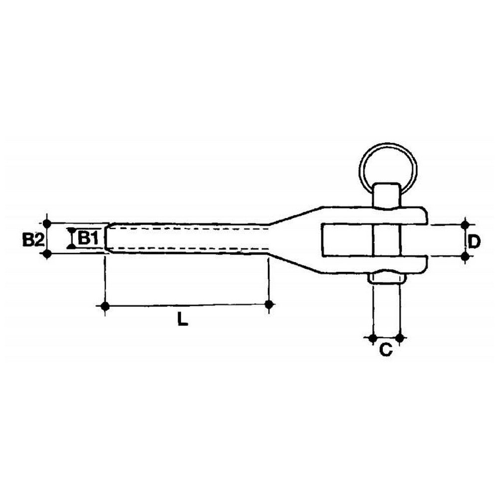 Купить Mavi mare 606426 Mavi.mare Swage Вилочный терминал  Silver 6 mm 7ft.ru в интернет магазине Семь Футов