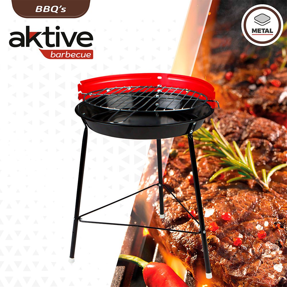 Купить Aktive 52733 Charcoal BBQ 36 cm Черный  Black / Red 7ft.ru в интернет магазине Семь Футов