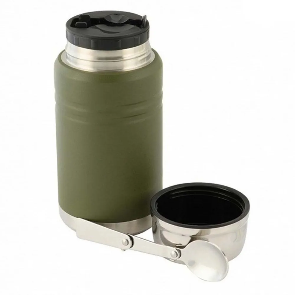 Купить M-tac un-r02-750a Термос со складной ложкой нержавеющая сталь 750ml Olive Green 10x22x11 7ft.ru в интернет магазине Семь Футов