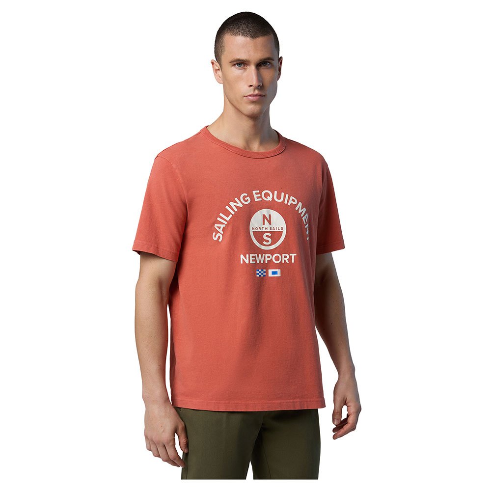 Купить North sails 692862-0722-XS Футболка с коротким рукавом Print Оранжевый Orange Spice XS 7ft.ru в интернет магазине Семь Футов