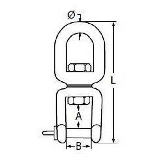 Купить Euromarine EMO084 A4 Поворотная скоба для глаз Серебристый Grey 8 mm 7ft.ru в интернет магазине Семь Футов