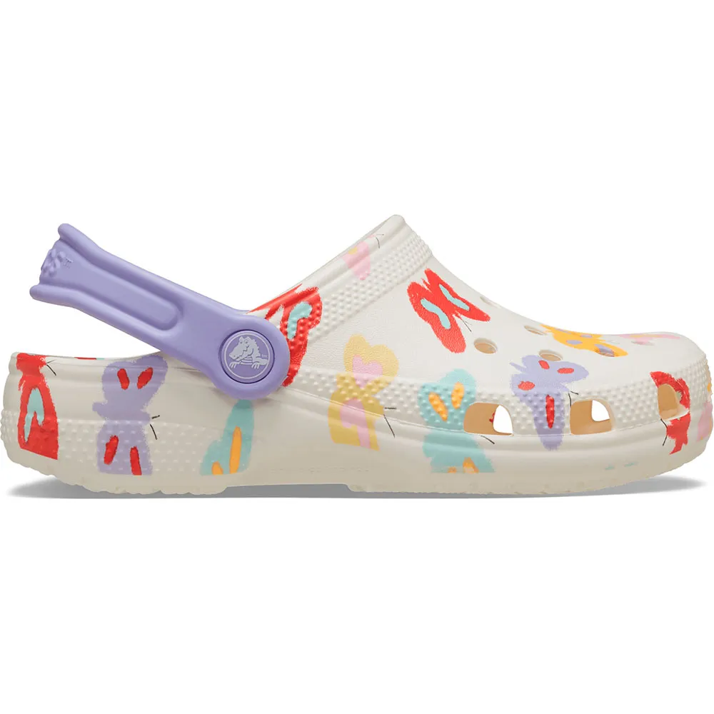 Купить Crocs 211255-0wv-c12 Деревянные башмаки Classic Butterfly Graphic Chalk 35x25x15 EU 29 7ft.ru в интернет магазине Семь Футов