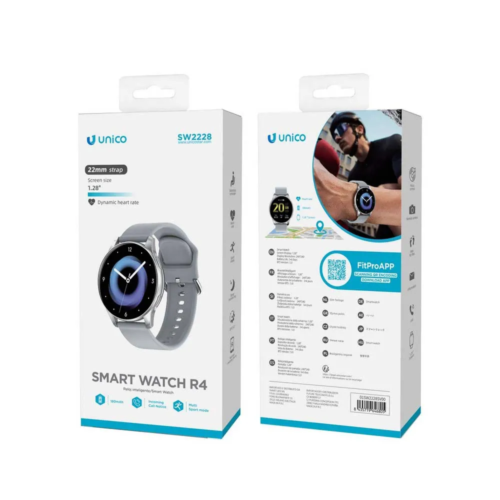 Купить Unico SW2228 Смарт-часы FitPro R4 CE 1.28´´  Silver 7ft.ru в интернет магазине Семь Футов