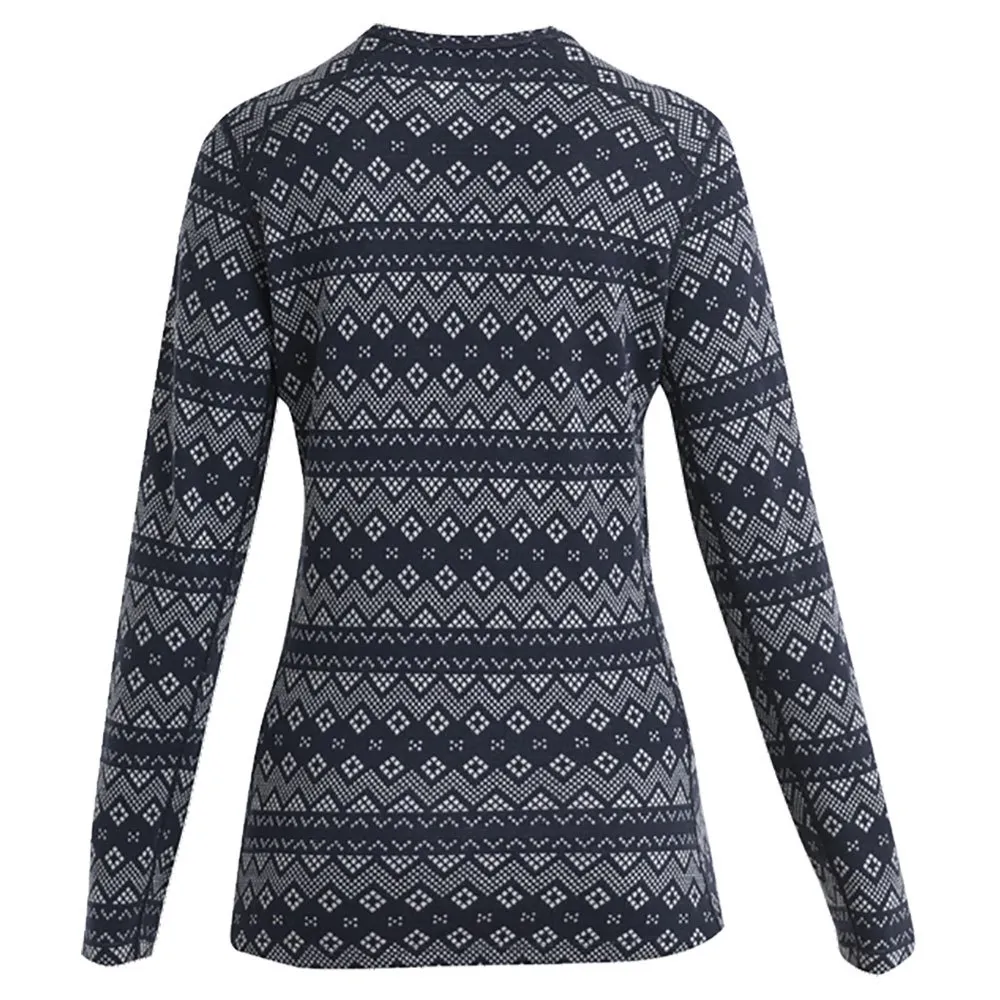 Купить Icebreaker 0a56v2259m Базовый слой с длинным рукавом Vertex Crewe First Snow Merino Midnight Navy / Snow / J 30x25x2 7ft.ru в интернет магазине Семь Футов