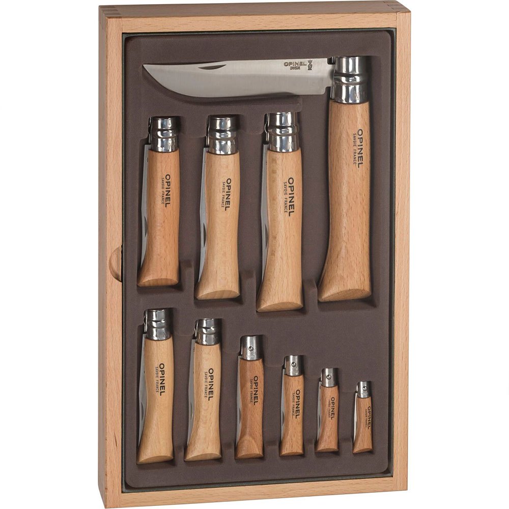 Купить Opinel 001314 Коллекционный набор Деревянная шкатулка 10 Штучные карманные ножи Коричневый 7ft.ru в интернет магазине Семь Футов