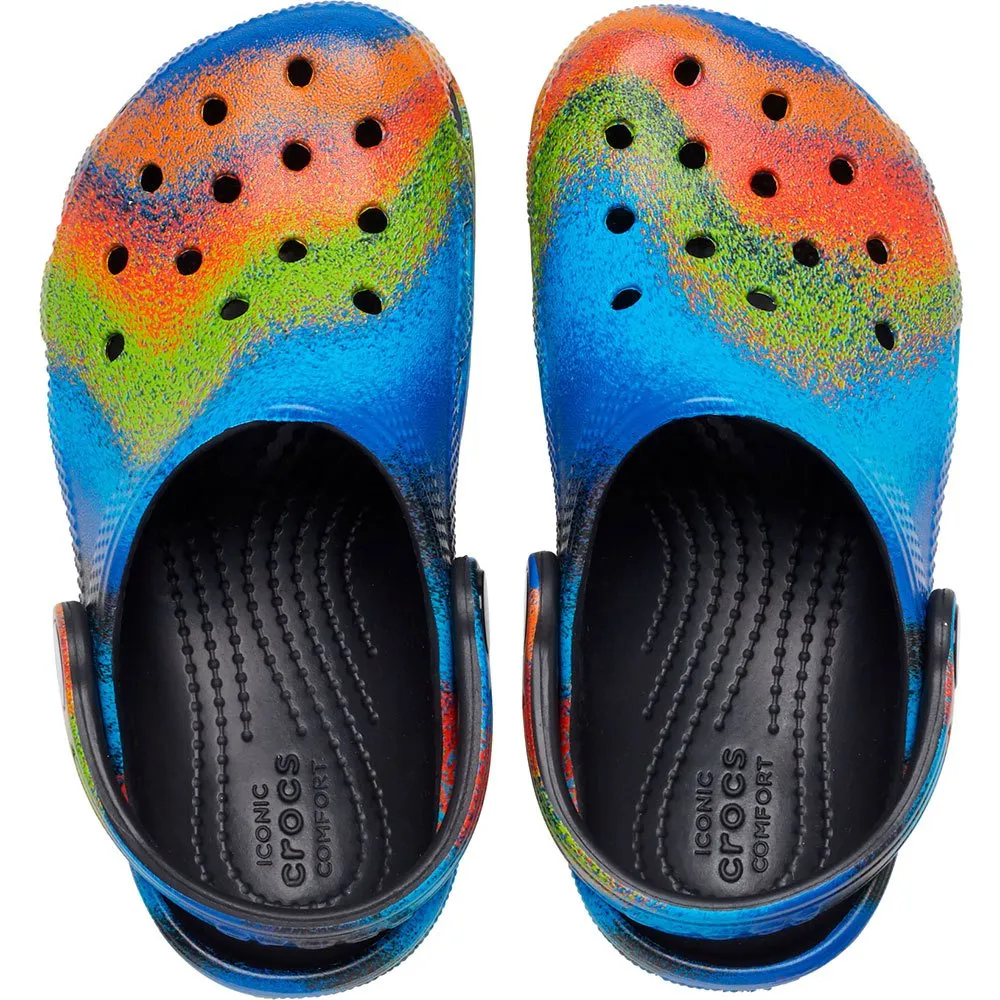 Купить Crocs 208094-0c4-c6 Деревянные башмаки Classic Spray Dye T Black / Multi 35x25x15 EU 22 7ft.ru в интернет магазине Семь Футов