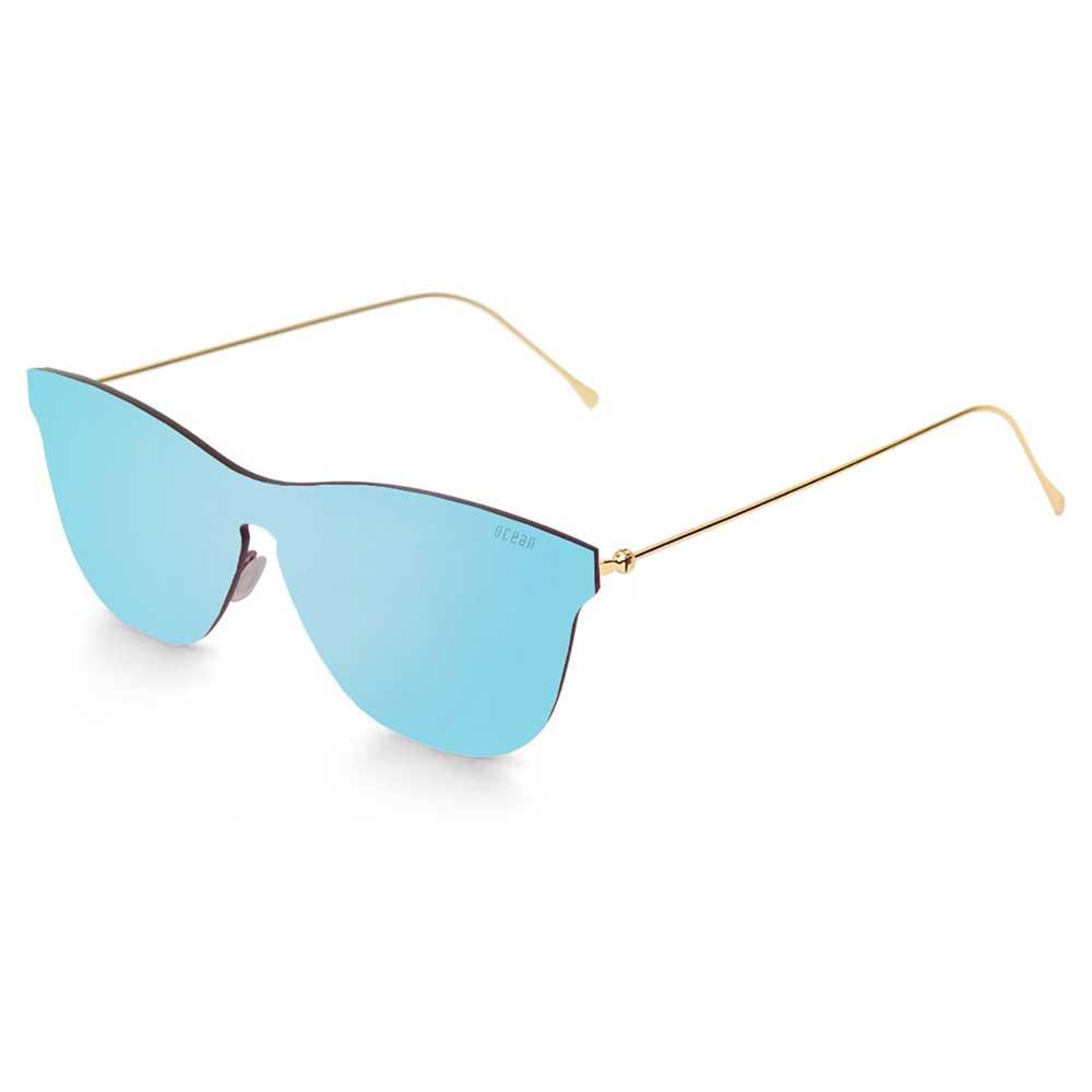 Купить Ocean sunglasses 23.1 поляризованные солнцезащитные очки Genova Space Flat Sky Revo Blue Metal Gold Temple/CAT3 7ft.ru в интернет магазине Семь Футов