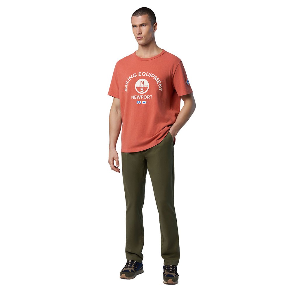 Купить North sails 692862-0722-XS Футболка с коротким рукавом Print Оранжевый Orange Spice XS 7ft.ru в интернет магазине Семь Футов