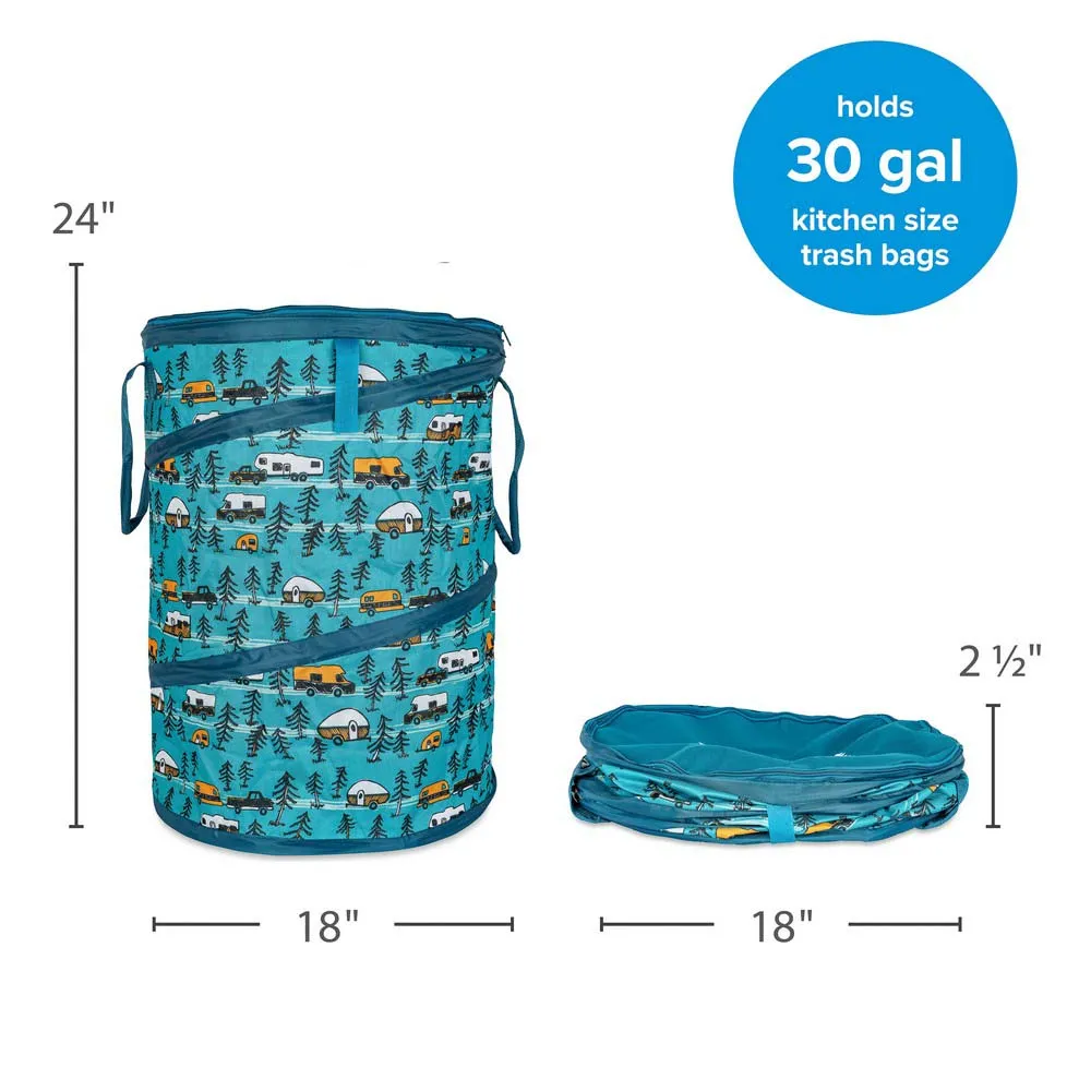 Купить Camco 17-42987 подвесная корзина Pop Up Utility  Teal / Sketched 45.72 x 60.96 cm 7ft.ru в интернет магазине Семь Футов