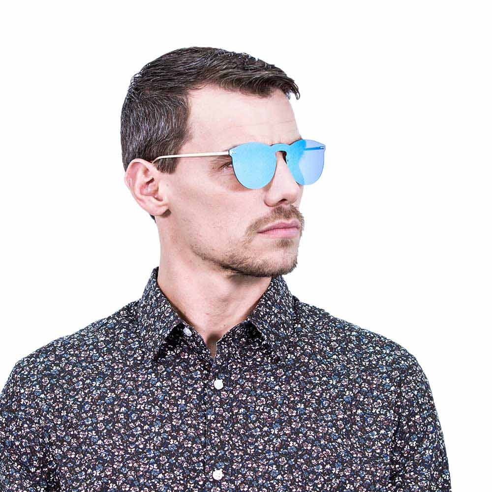 Купить Ocean sunglasses 20.1 поляризованные солнцезащитные очки Berlin Space Flat Revo Blue Metal Gold Temple/CAT3 7ft.ru в интернет магазине Семь Футов