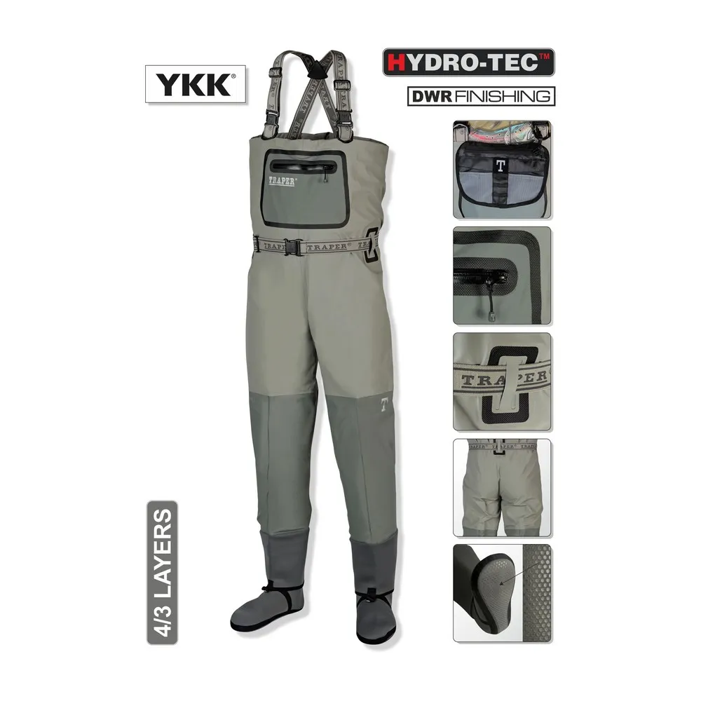 Купить Traper fly 99935 Дышащие вейдерсы Creek  Grey LK 7ft.ru в интернет магазине Семь Футов