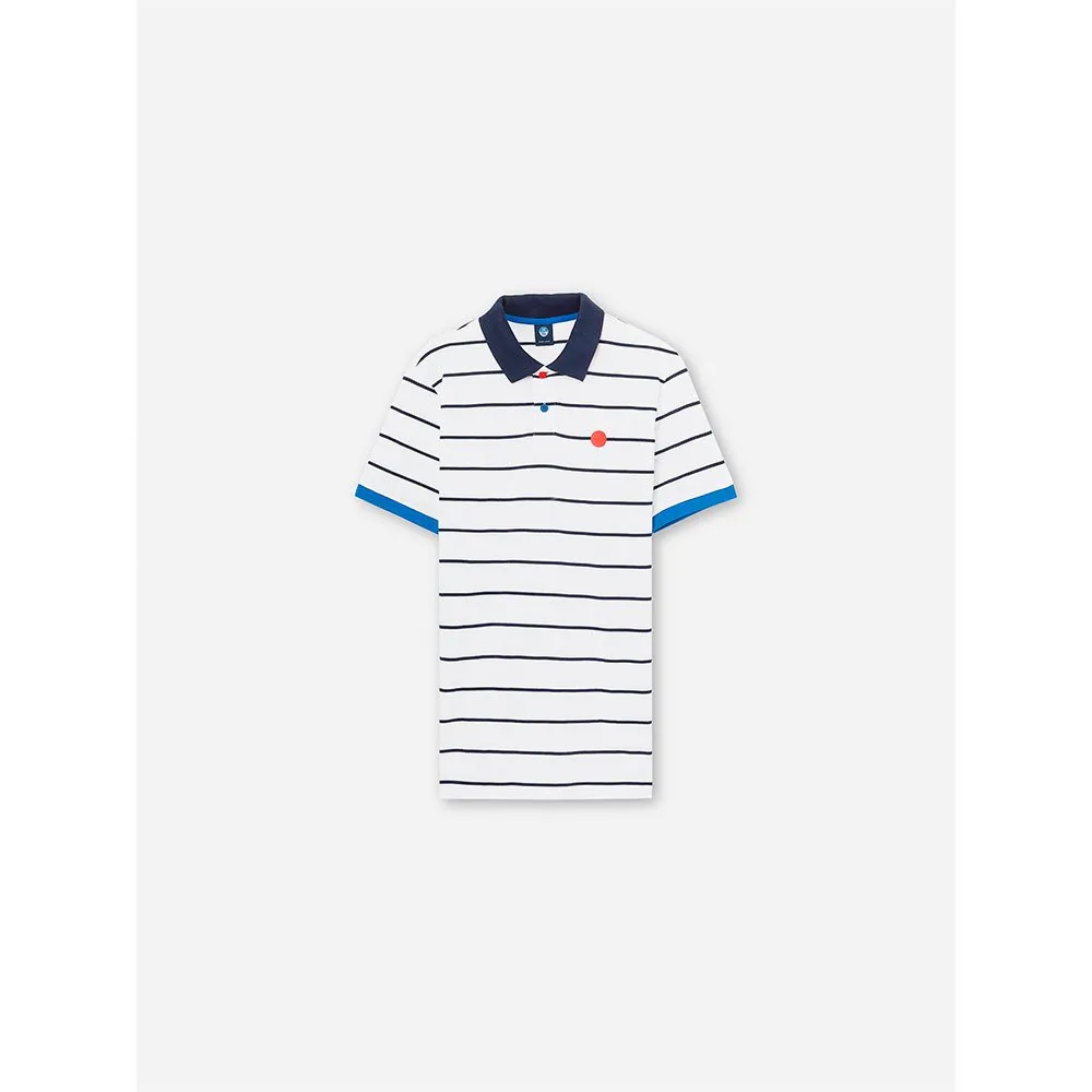 Купить North sails 692374-C001-2 Поло с короткими рукавами Logo Белая Combo 1 S 7ft.ru в интернет магазине Семь Футов