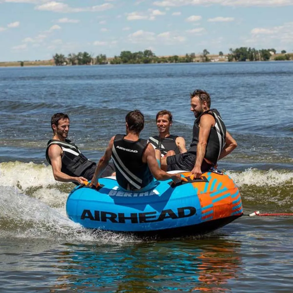Купить Airhead 253-AHBT1329 буксируемая водная игрушка Big Bertha Light Blue / Orange 1-4 Places 7ft.ru в интернет магазине Семь Футов