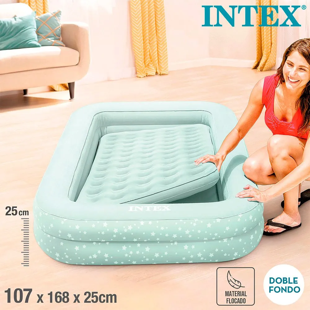 Купить Intex R-5172592-66810 Надувной детский матрас для путешествий на самолете отремонтированы Многоцветный Assorted 107 x 168 x 25 cm 7ft.ru в интернет магазине Семь Футов