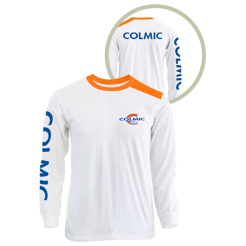 Купить Colmic ABT017F Футболка с длинным рукавом Logo Белая White / Orange 3XL 7ft.ru в интернет магазине Семь Футов