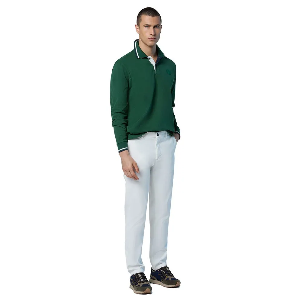 Купить North sails 692336-0400-XXL Поло с длинным рукавомным рукавом Logo Зеленый Green 2XL 7ft.ru в интернет магазине Семь Футов