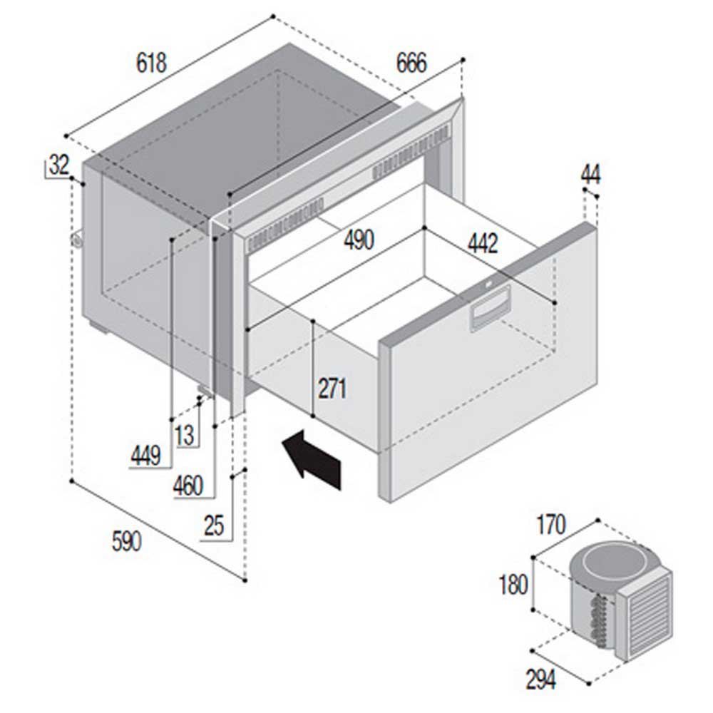 Купить Vitrifrigo NV-142 OCX2 BTX IM Морозильная камера с одним ящиком Black 66.6x46x58.8 cm 7ft.ru в интернет магазине Семь Футов