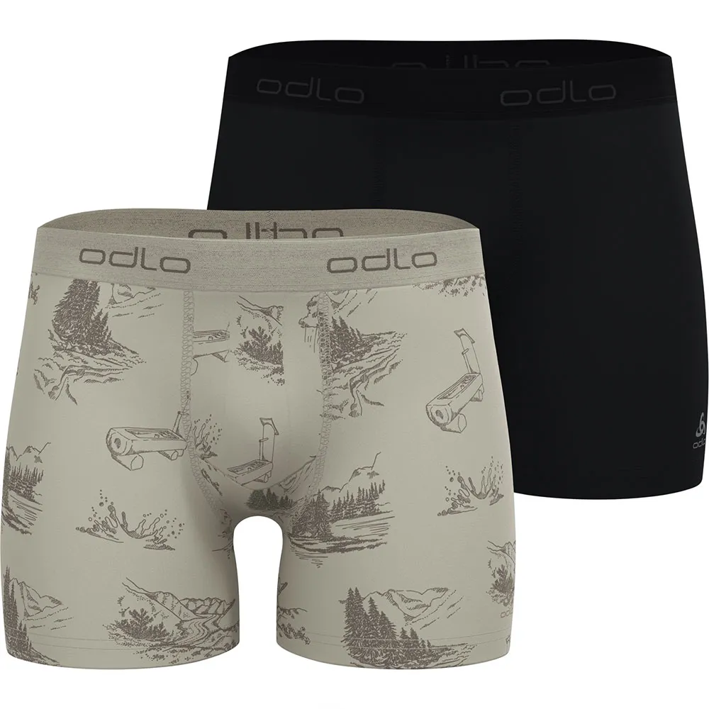 Купить Odlo 141422-60316-s трусы-боксёры Active F-Dry Graphic 2 Единицы Black / Agate Gray 20x10x5 7ft.ru в интернет магазине Семь Футов