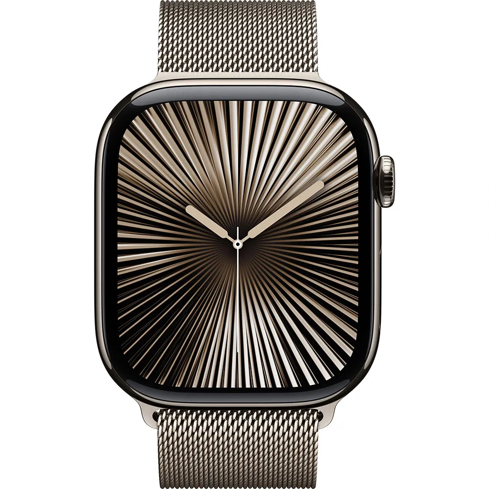 Купить Apple MWXF3QL/A  Watch Series 10 GPS + Cellular 42mm Milanese Loop Золотистый Natural Titanium / Natural 7ft.ru в интернет магазине Семь Футов