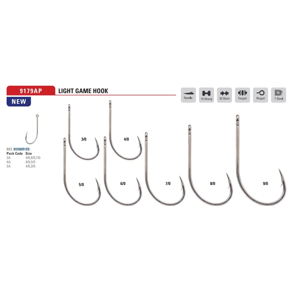 Купить Mustad 9179AP-TS-9/0-3A Однобородный крючок с бородкой Light Game Серебристый Titan Steel 9/0 7ft.ru в интернет магазине Семь Футов