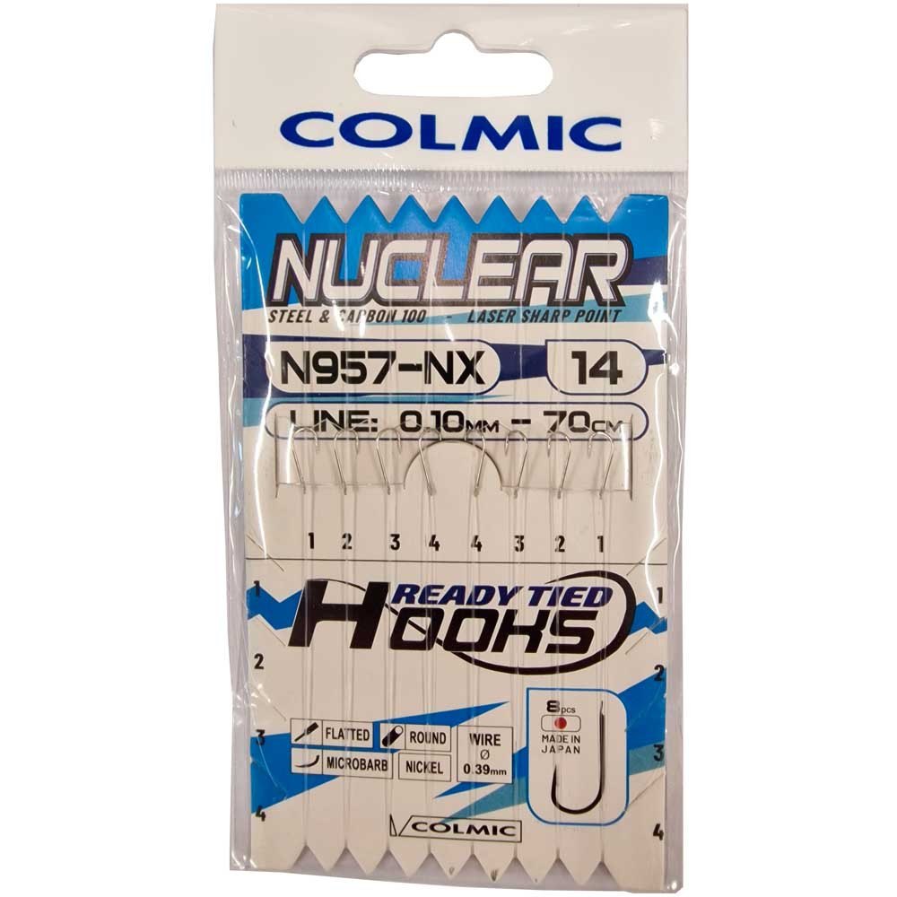 Купить Colmic ALX011612 крючок с бородкой N957 NX 0.120 mm 70 cm Nickel 16 7ft.ru в интернет магазине Семь Футов