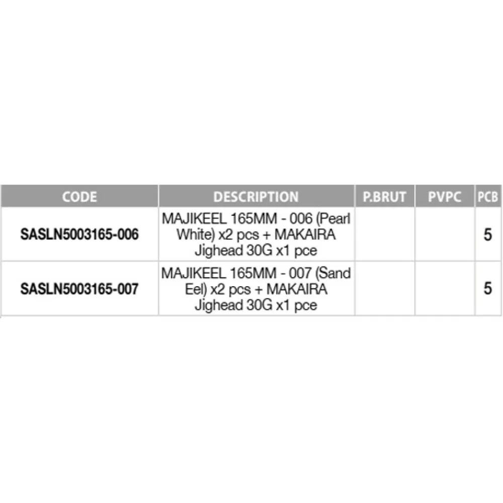 Купить Sakura SASLN5003165-013 Угри Majikeel Makaira Jighead 30g 165 mm  013 7ft.ru в интернет магазине Семь Футов