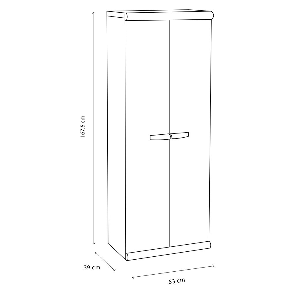 Купить Gardiun KSP38025 Coimbra 2 Doors 3 Shelves Смола шкаф Белая Grey 62.5 x 39 x 169 cm 7ft.ru в интернет магазине Семь Футов