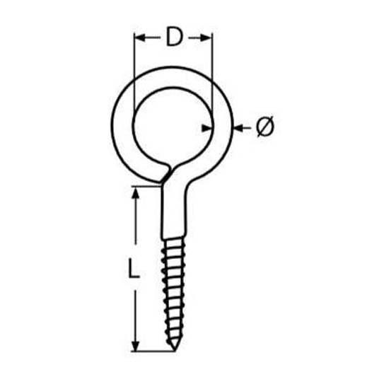 Купить Oem marine PITOF316 A4 Болт с проушиной  Grey 16 mm 7ft.ru в интернет магазине Семь Футов