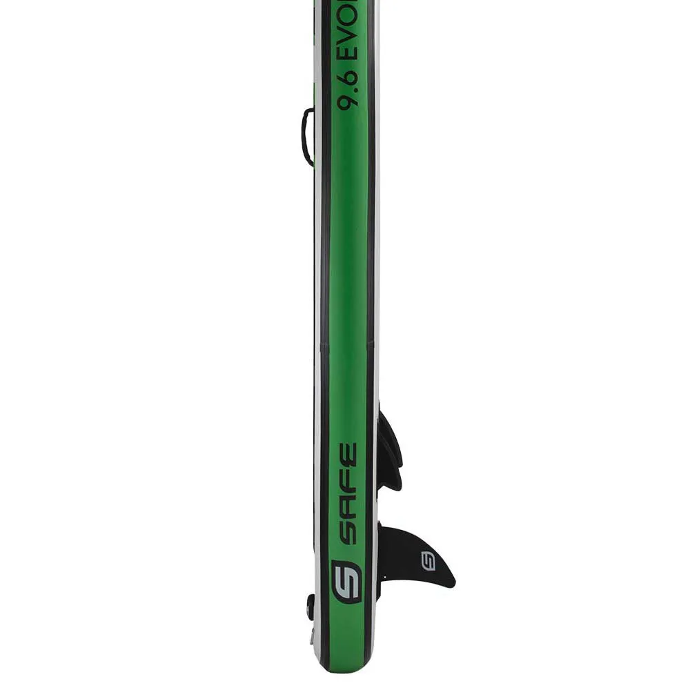 Купить Safe waterman hc100.022 Надувной комплект для падлбординга Aura Evolution Fly 9´6´´ White / Black / Green 132x56x35 289.6 cm 7ft.ru в интернет магазине Семь Футов