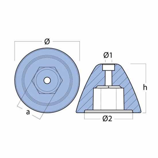 Купить Super marine ANO947 BTQ300 Цинковый анод двигателя  Grey 7ft.ru в интернет магазине Семь Футов