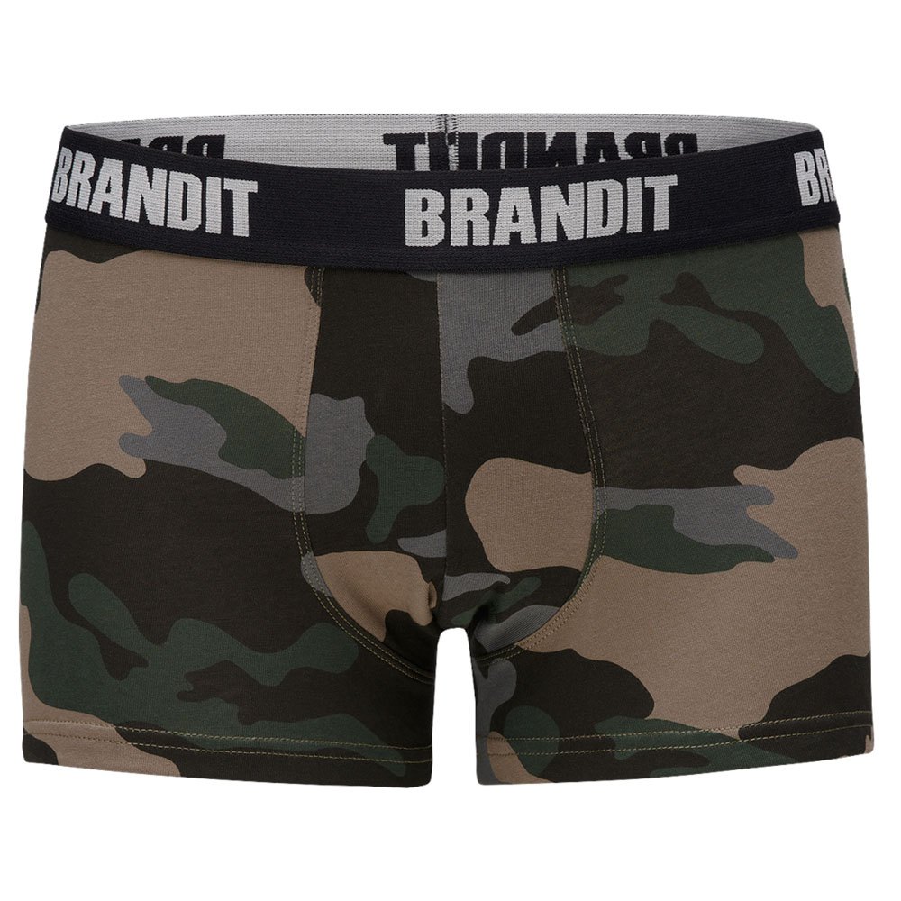 Купить Brandit 4501-166-S Боксёр Logo 2 Единицы Зеленый Dark Camo / Black S 7ft.ru в интернет магазине Семь Футов