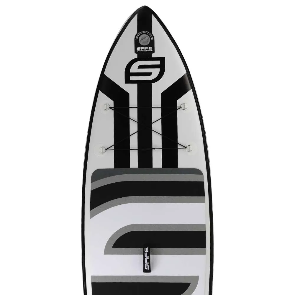 Купить Safe waterman hc100.006 Надувной комплект для падлбординга CX-2 9´0´´ White / Black / Green 132x56x35 274.3 cm 7ft.ru в интернет магазине Семь Футов