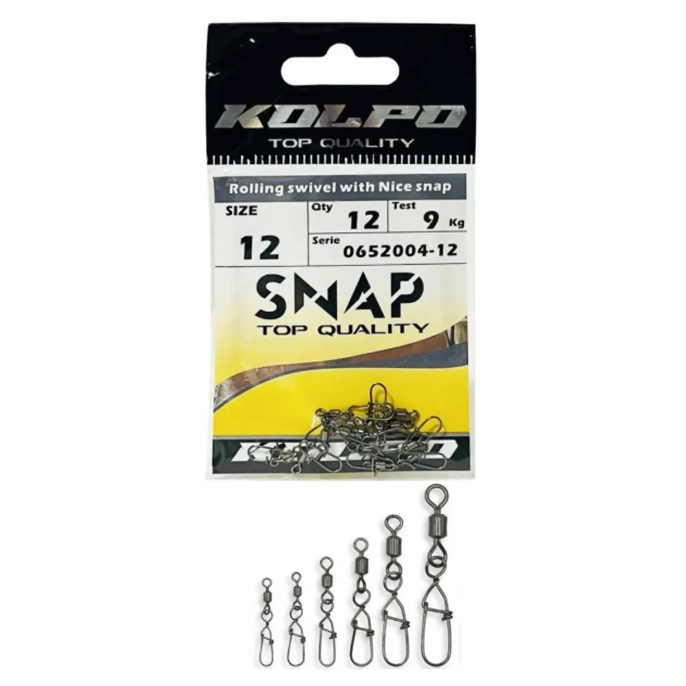 Купить Kolpo 0652004-10 Вертлюжок с застежкой Rolling  Grey 10 7ft.ru в интернет магазине Семь Футов
