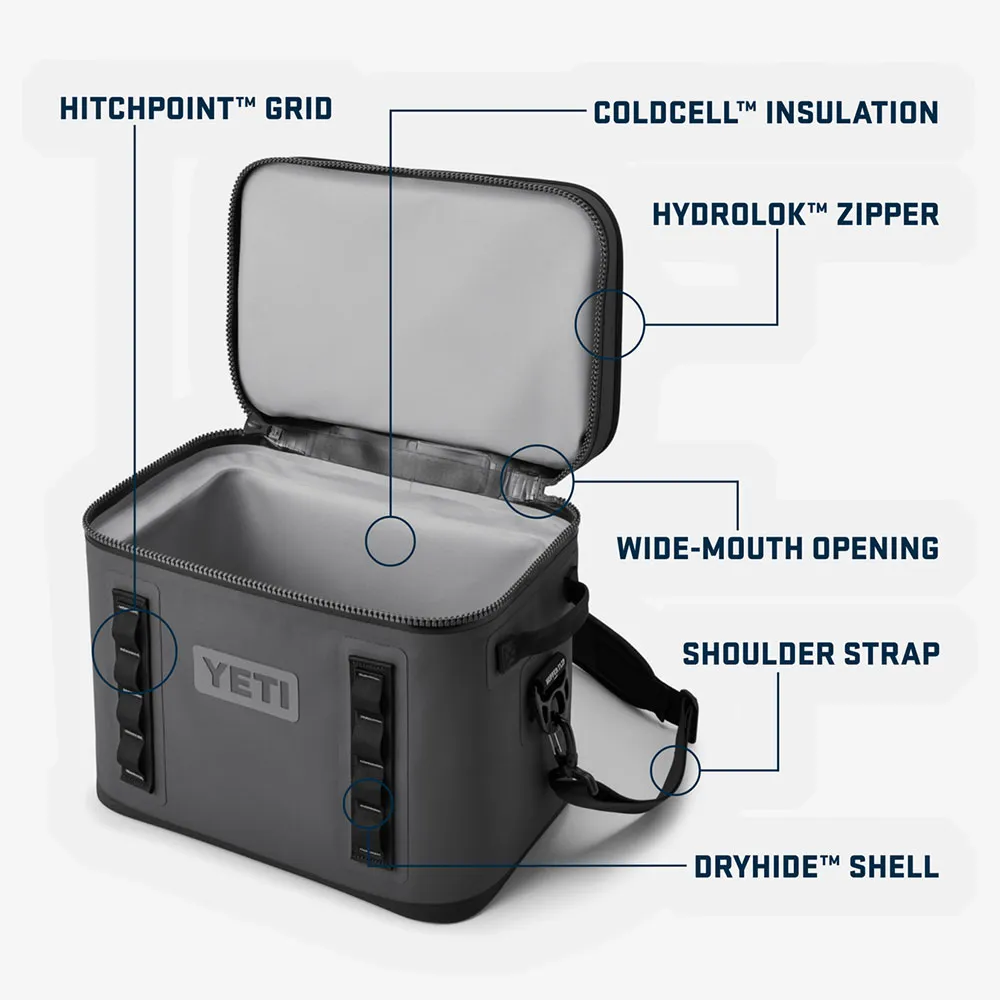 Купить Yeti 70000001853 Мягкий переносной кулер Hooper Flip 18L Black 16x27x3 7ft.ru в интернет магазине Семь Футов