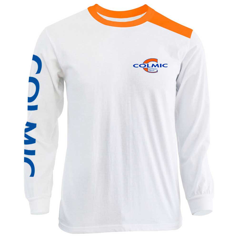 Купить Colmic ABT017F Футболка с длинным рукавом Logo Белая White / Orange 3XL 7ft.ru в интернет магазине Семь Футов