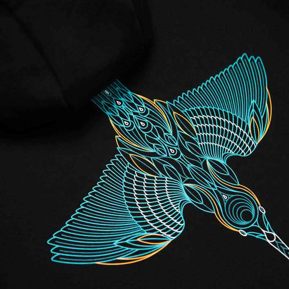 Купить Kumu 007545-00007-00400-00 Толстовка с капюшоном Take Flight Black 40x30x12 11-12 Years 7ft.ru в интернет магазине Семь Футов