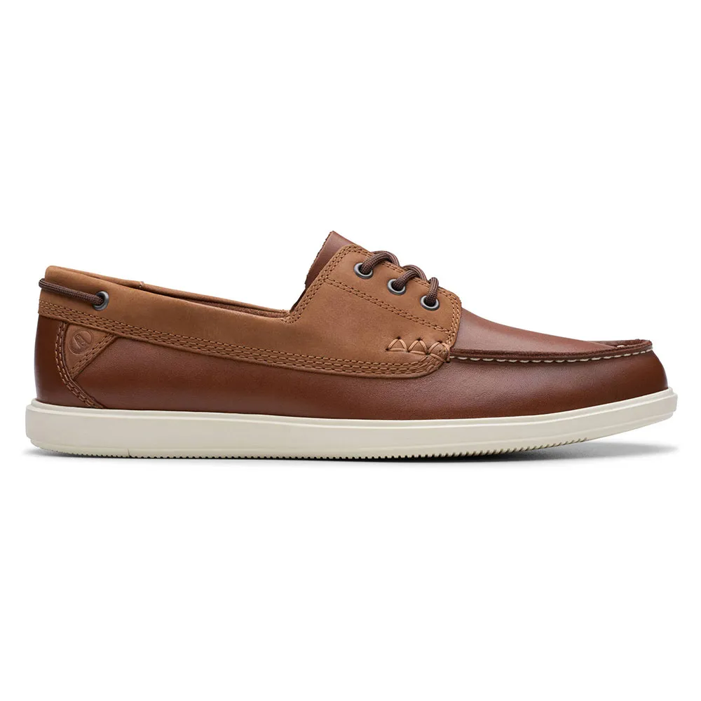 Купить Clarks shoes 26181273-darktanleather-11 Палубные туфли Bratton Boat Dark Tan Leather 35x25x15 EU 46 7ft.ru в интернет магазине Семь Футов