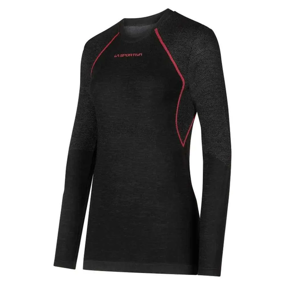 Купить La sportiva zasb005k00p02.s Базовый слой с длинным рукавом Wool40 Aero Black / Hibiscus 30x25x2 7ft.ru в интернет магазине Семь Футов