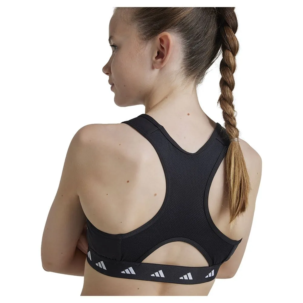 Купить adidas iy0105/128 Спортивный бюстгальтер Techfit Power React junior Black / Carbon / White 30x20x5 7-8 Years 7ft.ru в интернет магазине Семь Футов