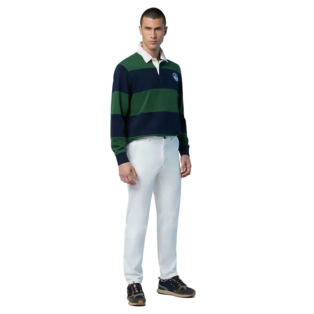 Купить North sails 692338-C002-M Поло с длинным рукавомным рукавом Logo Зеленый Navy Blue / Green M 7ft.ru в интернет магазине Семь Футов
