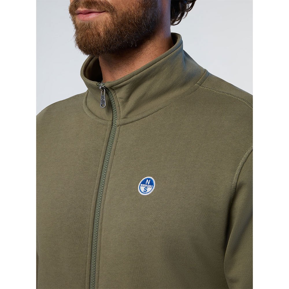 Купить North sails 691221-0441-M Свитер на молнии Basic Зеленый Dusty Olive M 7ft.ru в интернет магазине Семь Футов
