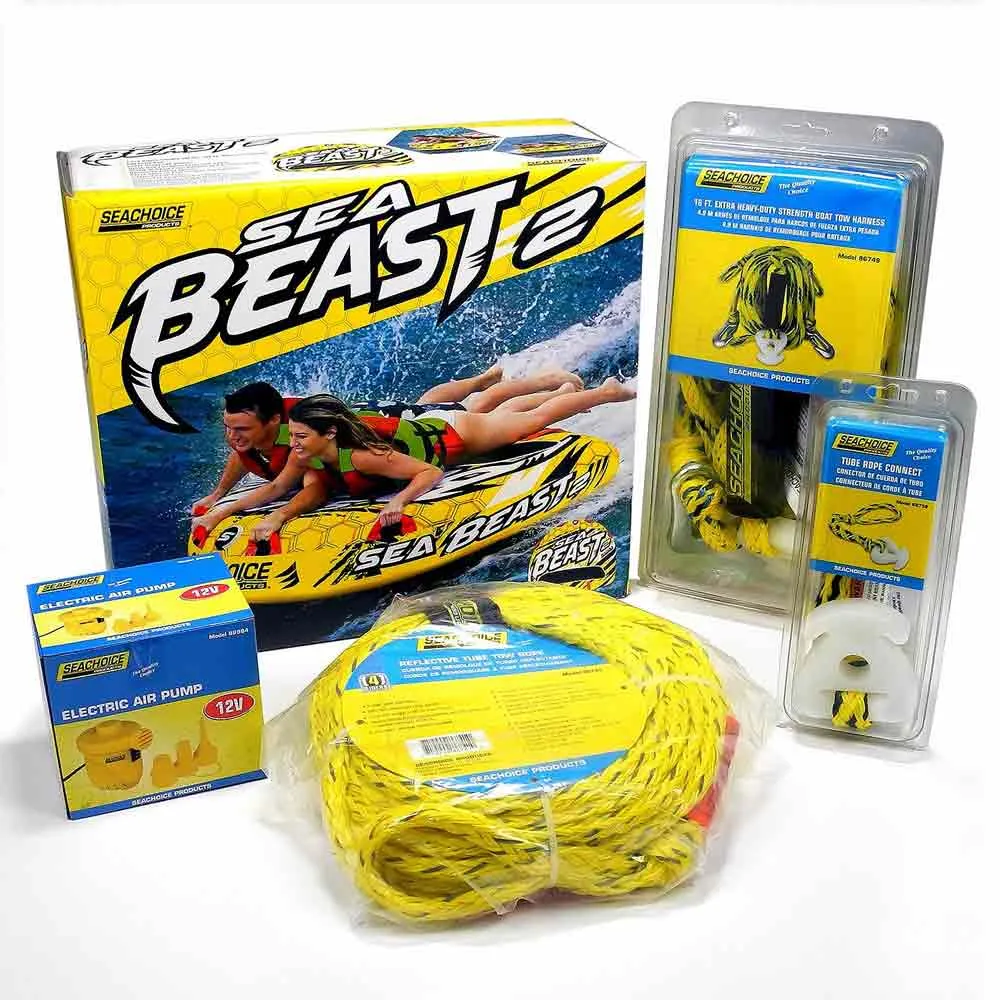 Купить Seachoice 50-99991 буксируемая водная игрушка Sea Beast Yellow 60x48x25 2 Places 7ft.ru в интернет магазине Семь Футов