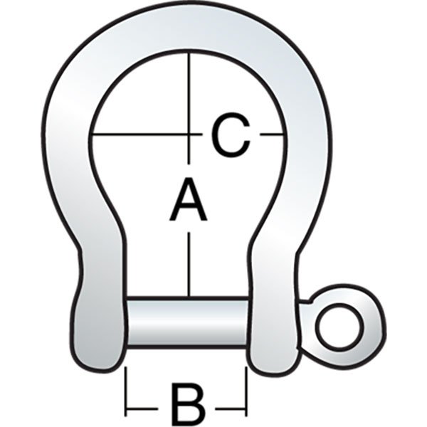 Купить Harken 2103 Bow Shackle 5 mm Серебристый  Silver 7ft.ru в интернет магазине Семь Футов