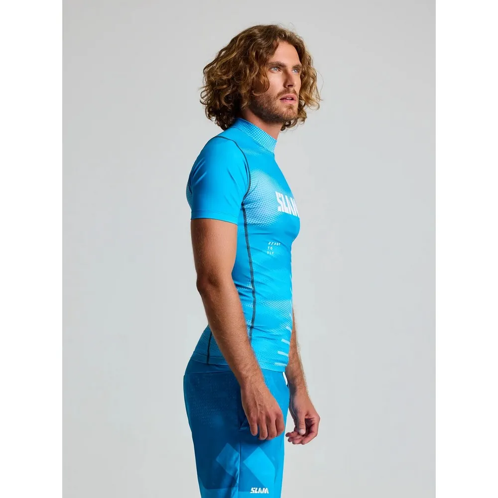 Купить Slam a119001s00-w74-s Rash guard с коротким рукавом Foil Greek Blue 30x25x2 7ft.ru в интернет магазине Семь Футов